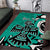 Personalized Canada Haida Eagle Area Rug Turquoise Style - Wonder Print Shop