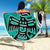 Personalized Canada Haida Eagle Beach Blanket Turquoise Style - Wonder Print Shop