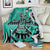 Personalized Canada Haida Eagle Blanket Turquoise Style