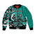 Personalized Canada Haida Eagle Bomber Jacket Turquoise Style - Wonder Print Shop