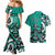 Personalized Canada Haida Eagle Couples Matching Mermaid Dress and Hawaiian Shirt Turquoise Style - Wonder Print Shop