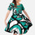 Personalized Canada Haida Eagle Family Matching Mermaid Dress and Hawaiian Shirt Turquoise Style - Wonder Print Shop