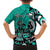 Personalized Canada Haida Eagle Family Matching Off The Shoulder Long Sleeve Dress and Hawaiian Shirt Turquoise Style - Wonder Print Shop