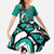 Personalized Canada Haida Eagle Family Matching Off Shoulder Maxi Dress and Hawaiian Shirt Turquoise Style - Wonder Print Shop