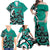 Personalized Canada Haida Eagle Family Matching Off Shoulder Maxi Dress and Hawaiian Shirt Turquoise Style - Wonder Print Shop