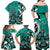 Personalized Canada Haida Eagle Family Matching Off Shoulder Maxi Dress and Hawaiian Shirt Turquoise Style - Wonder Print Shop