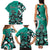 Personalized Canada Haida Eagle Family Matching Tank Maxi Dress and Hawaiian Shirt Turquoise Style - Wonder Print Shop