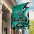 Personalized Canada Haida Eagle Garden Flag Turquoise Style - Wonder Print Shop