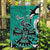 Personalized Canada Haida Eagle Garden Flag Turquoise Style - Wonder Print Shop