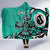 Personalized Canada Haida Eagle Hooded Blanket Turquoise Style