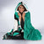 Personalized Canada Haida Eagle Hooded Blanket Turquoise Style