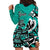 Personalized Canada Haida Eagle Hoodie Dress Turquoise Style - Wonder Print Shop