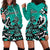 Personalized Canada Haida Eagle Hoodie Dress Turquoise Style - Wonder Print Shop