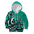 Personalized Canada Haida Eagle Kid Hoodie Turquoise Style - Wonder Print Shop