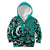 Personalized Canada Haida Eagle Kid Hoodie Turquoise Style - Wonder Print Shop