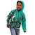 Personalized Canada Haida Eagle Kid Hoodie Turquoise Style - Wonder Print Shop