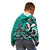 Personalized Canada Haida Eagle Kid Hoodie Turquoise Style - Wonder Print Shop