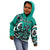 Personalized Canada Haida Eagle Kid Hoodie Turquoise Style - Wonder Print Shop