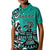 Personalized Canada Haida Eagle Kid Polo Shirt Turquoise Style - Wonder Print Shop