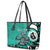 Personalized Canada Haida Eagle Leather Tote Bag Turquoise Style - Wonder Print Shop