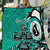 Personalized Canada Haida Eagle Quilt Turquoise Style