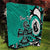 Personalized Canada Haida Eagle Quilt Turquoise Style