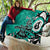 Personalized Canada Haida Eagle Quilt Turquoise Style