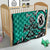 Personalized Canada Haida Eagle Quilt Turquoise Style