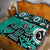 Personalized Canada Haida Eagle Quilt Bed Set Turquoise Style