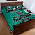 Personalized Canada Haida Eagle Quilt Bed Set Turquoise Style