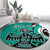 Personalized Canada Haida Eagle Round Carpet Turquoise Style