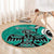 Personalized Canada Haida Eagle Round Carpet Turquoise Style