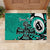 Personalized Canada Haida Eagle Rubber Doormat Turquoise Style