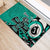 Personalized Canada Haida Eagle Rubber Doormat Turquoise Style