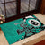 Personalized Canada Haida Eagle Rubber Doormat Turquoise Style