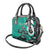 Personalized Canada Haida Eagle Shoulder Handbag Turquoise Style