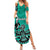 Personalized Canada Haida Eagle Summer Maxi Dress Turquoise Style