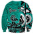 Personalized Canada Haida Eagle Sweatshirt Turquoise Style