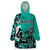 Personalized Canada Haida Eagle Wearable Blanket Hoodie Turquoise Style