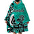 Personalized Canada Haida Eagle Wearable Blanket Hoodie Turquoise Style