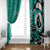 Personalized Canada Haida Eagle Window Curtain Turquoise Style