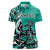 Personalized Canada Haida Eagle Women Polo Shirt Turquoise Style