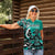 Personalized Canada Haida Eagle Women Polo Shirt Turquoise Style