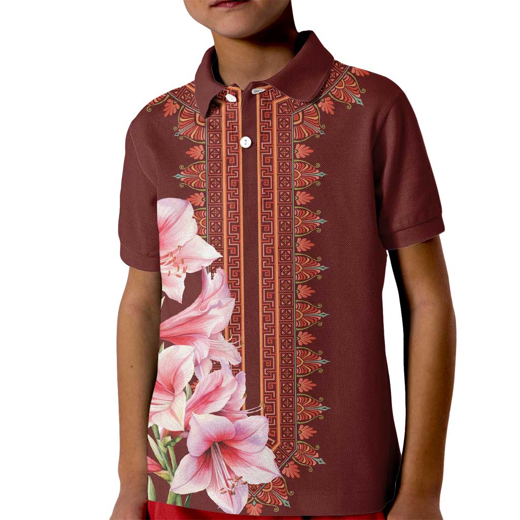 Africa Dashiki Kid Polo Shirt With Belladonna Lily - Wonder Print Shop