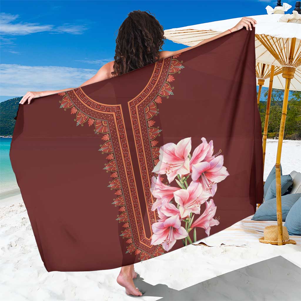 Africa Dashiki Sarong With Belladonna Lily - Wonder Print Shop