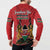 Kenya Button Sweatshirt Coat Of Arms With Kente Patterns