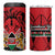 Kenya 4 in 1 Can Cooler Tumbler Coat Of Arms With Kente Patterns