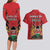 Kenya Couples Matching Long Sleeve Bodycon Dress and Hawaiian Shirt Coat Of Arms With Kente Patterns