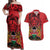 Kenya Couples Matching Off Shoulder Maxi Dress and Hawaiian Shirt Coat Of Arms With Kente Patterns