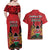 Kenya Couples Matching Off Shoulder Maxi Dress and Hawaiian Shirt Coat Of Arms With Kente Patterns